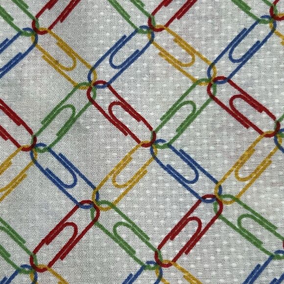 Project Red Paper Clip Allover Print Shirt Men's XL Multi Button Up Cotton - Picture 16 of 16